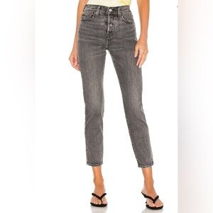 LEVI's Women's Faded Black Gray Wedgie Icon Fit Jeans Straight Leg Size 25